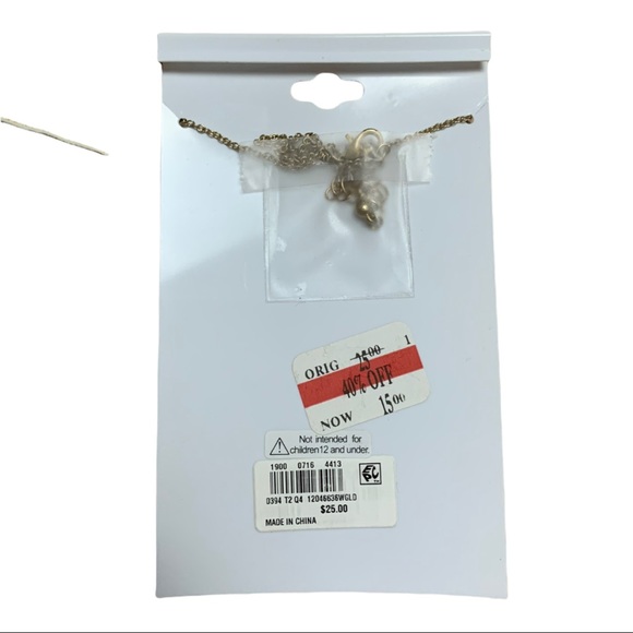 Inspired Life Fortune Cookie Necklace Gold Tone - Picture 2 of 2